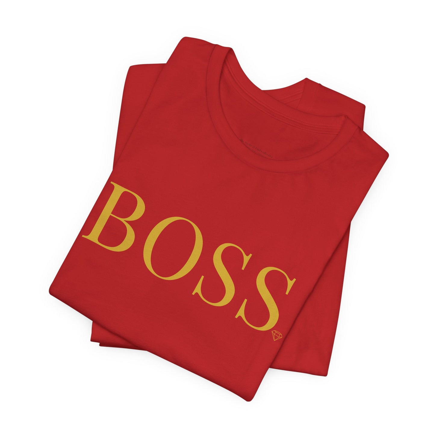 Gold 'BOSS' Text T-Shirt | Tee, Minimal Typography