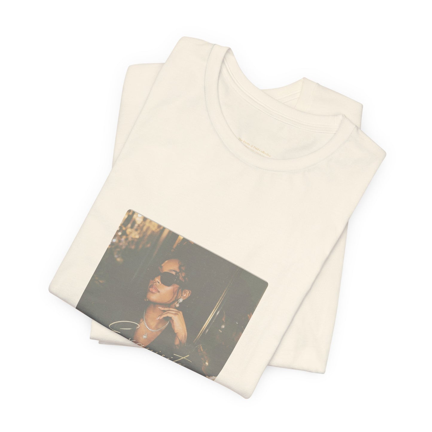 Vintage Photo Graphic Tee — Smoky Chic Portrait Shirt