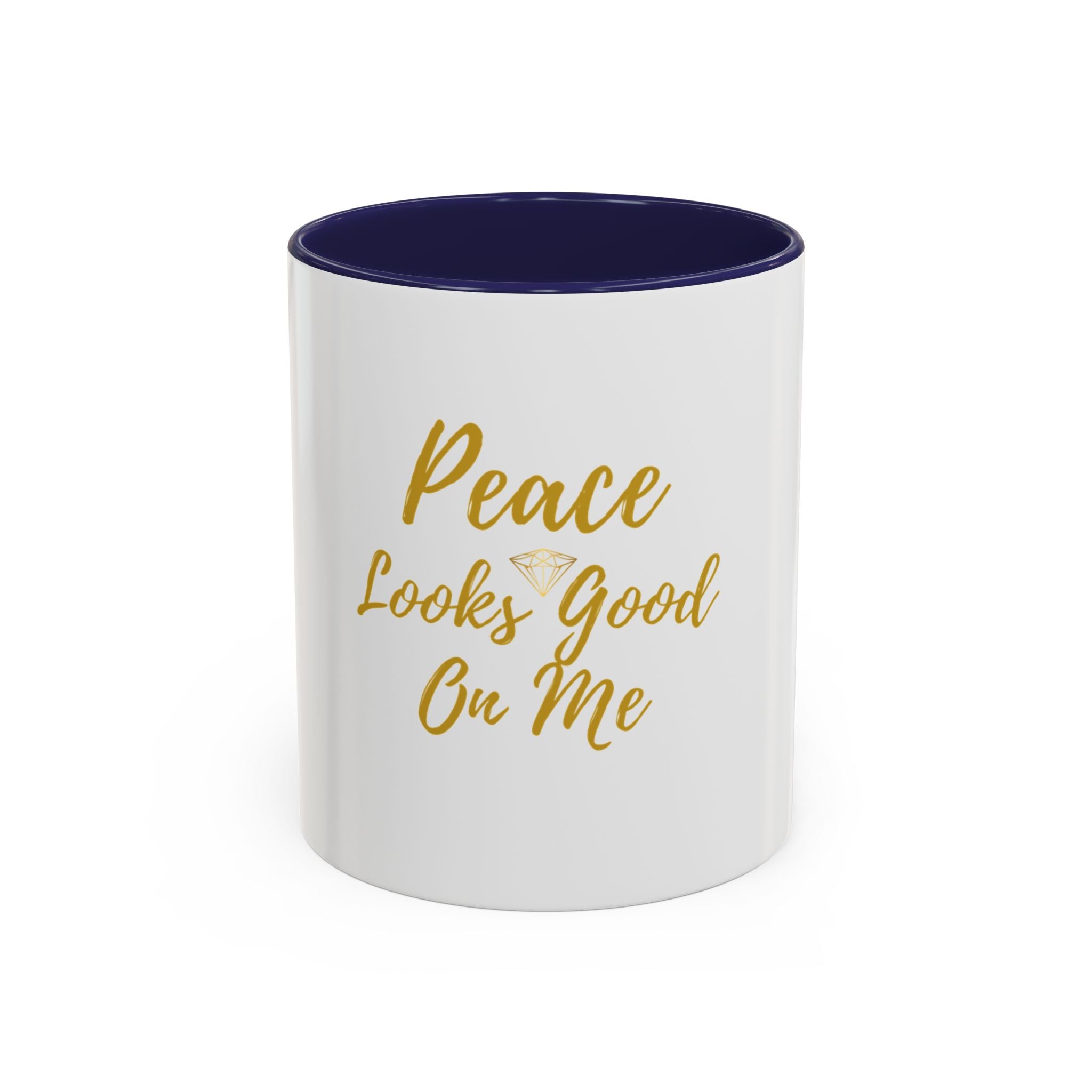 Peace Looks Good on Me Coffee Mug — Inspirational Accent Mug
