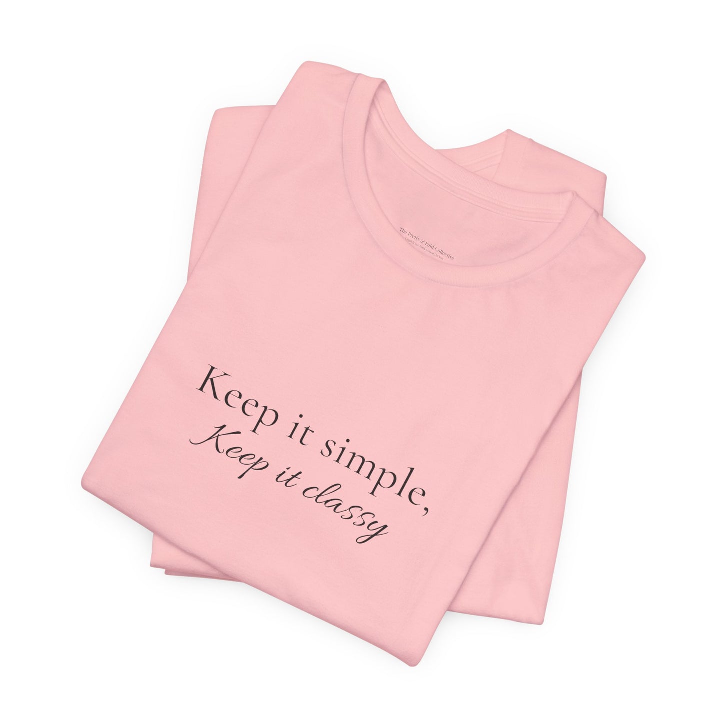 Keep It Simple Tee – Minimalist Script Graphic T-Shirt