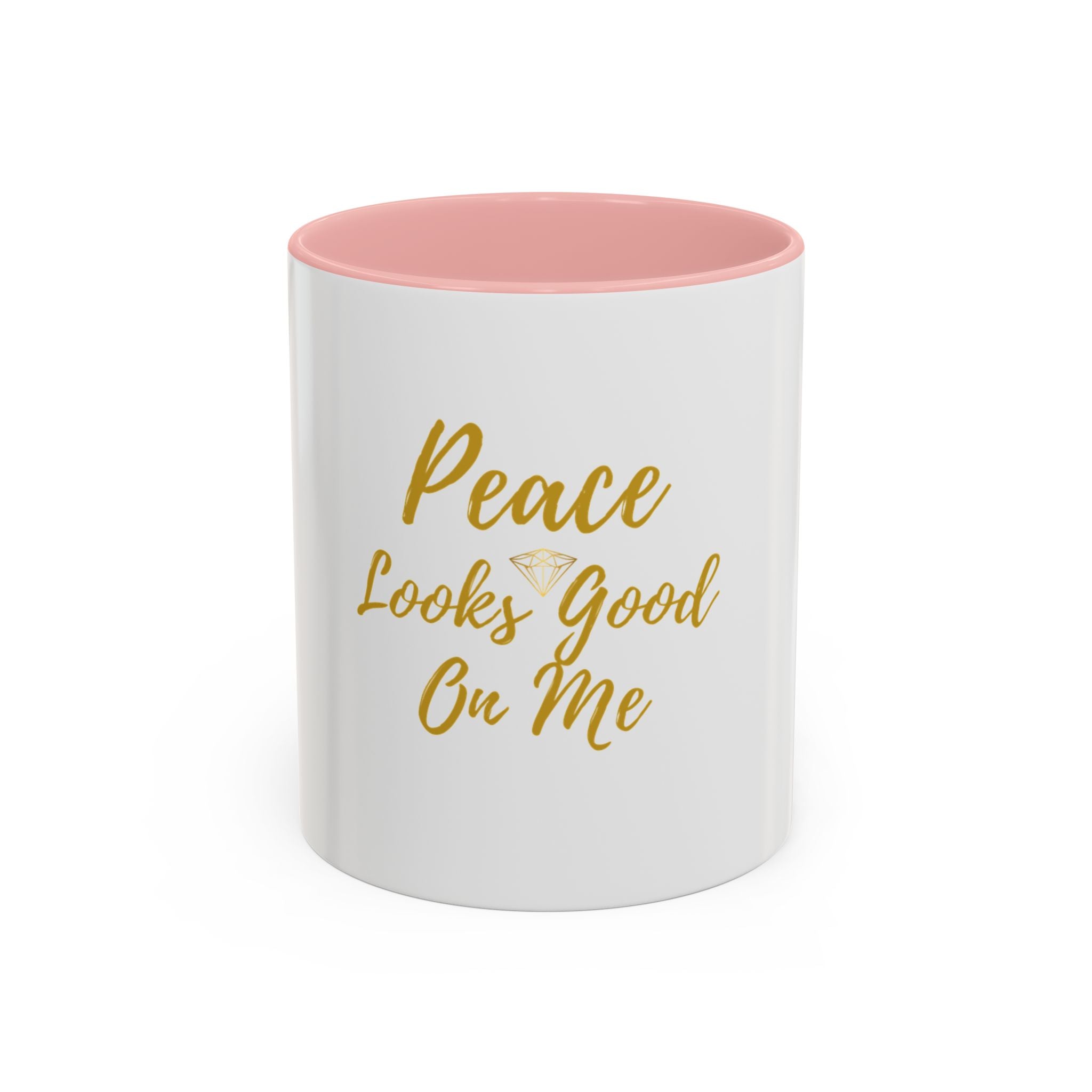 Peace Looks Good on Me Coffee Mug — Inspirational Accent Mug