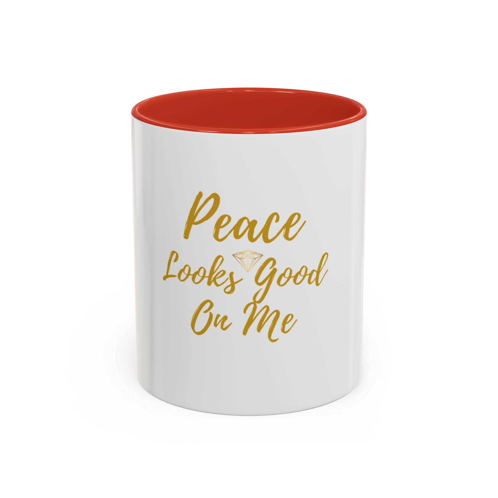 Peace Looks Good on Me Coffee Mug — Inspirational Accent Mug