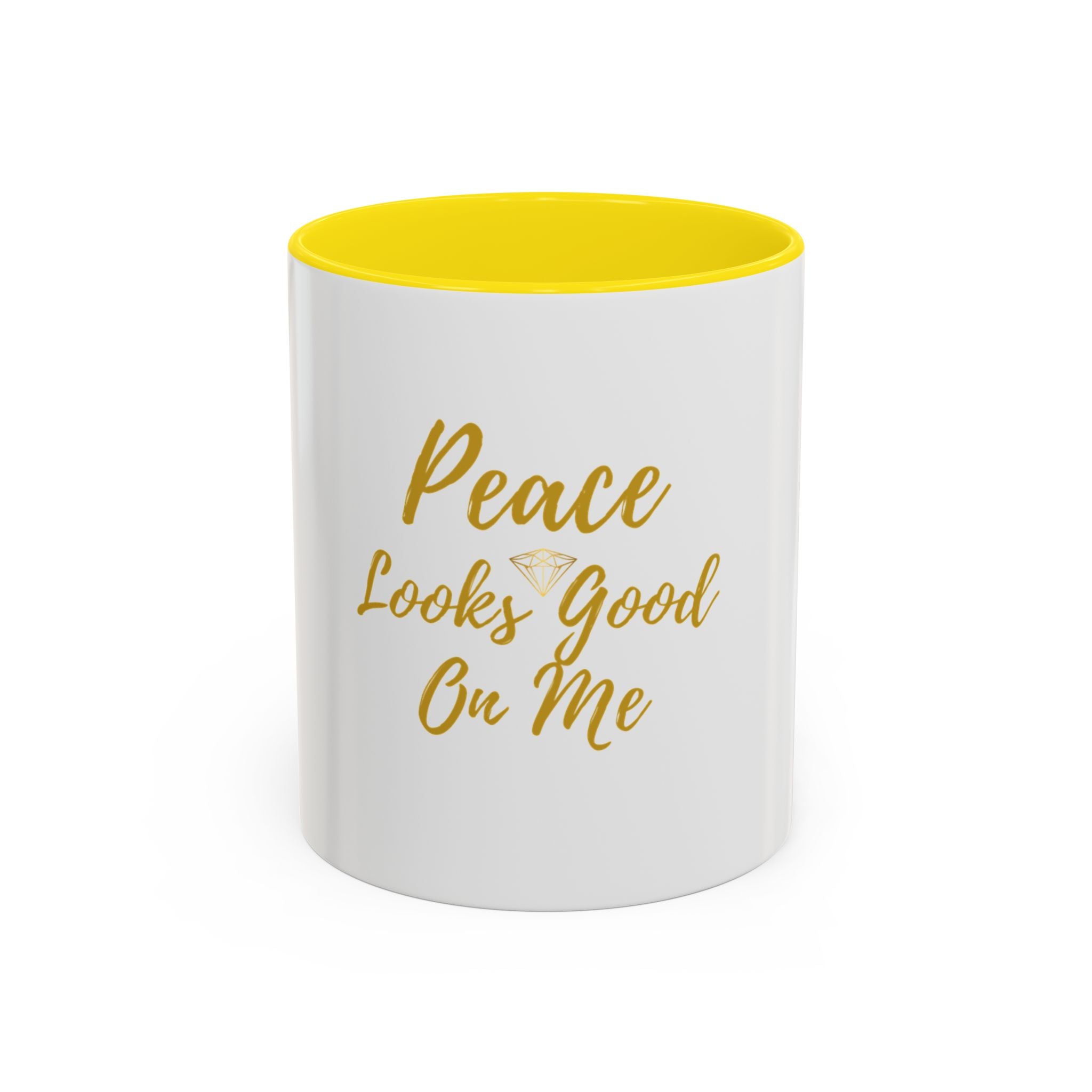 Peace Looks Good on Me Coffee Mug — Inspirational Accent Mug