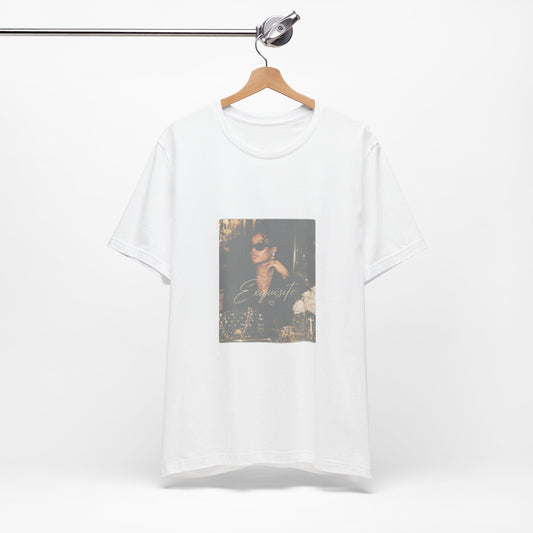 Vintage Photo Graphic Tee — Smoky Chic Portrait Shirt