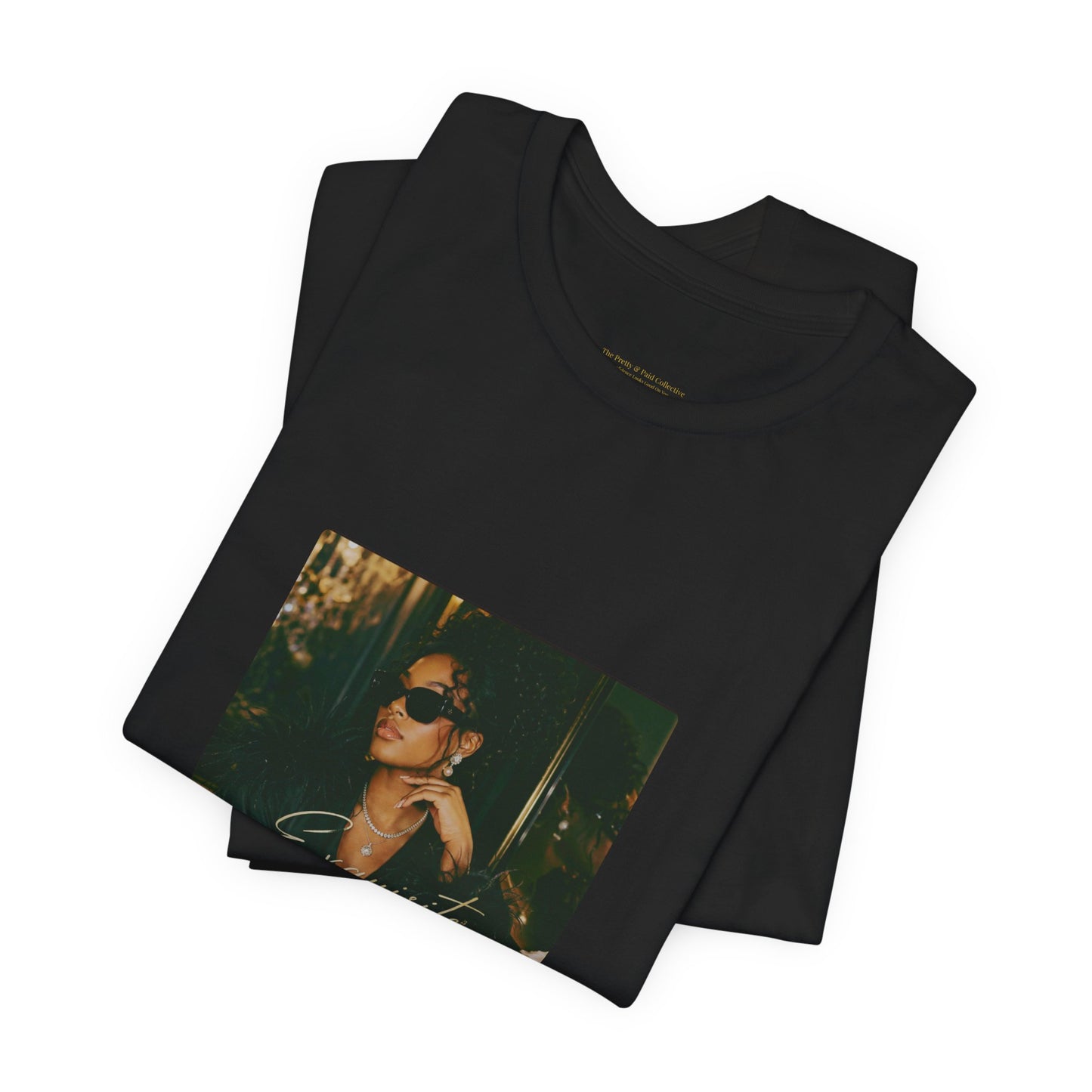 Vintage Photo Graphic Tee — Smoky Chic Portrait Shirt